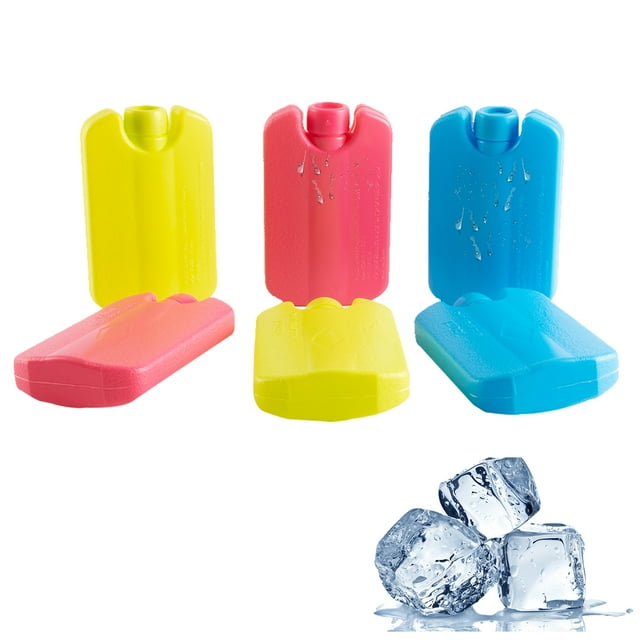 6 Packs de Congélation Réutilisables Compacts, Packs de Glace pour Boîtes à Lunch, Pack de Glace pour Enfants, Glacières et Sacs Isothermes, Minces et Durables pour Garder les Aliments Froids et Frais
