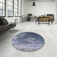 thumbnail image 3 of Ahgly Company Indoor Rectangle Mid-Century Modern Purple Navy Blue Oriental Area Rugs, 6' x 9', 3 of 6