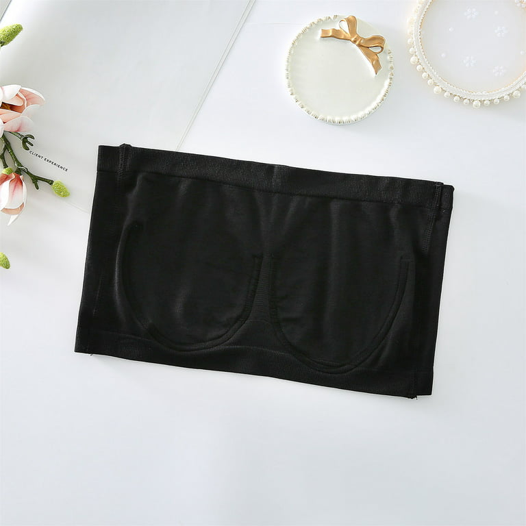 Strapless Bras for Women Summer Stretch Wireless Bandeau Bra Push Up Padded  Comfort Bras Seamless Underwear