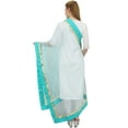 thumbnail image 3 of Phagun Indian Designer Net Dupatta Long Stole Women Hijab Scarf Throw-Turquoise, 3 of 5