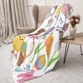 thumbnail image 3 of Sikiie Happy Easter1 Cozy Flannel Fleece Throw Blanket: Lightweight & Thick for All Seasons - Perfect for Women, Men, & Kids"60"x50", 3 of 6