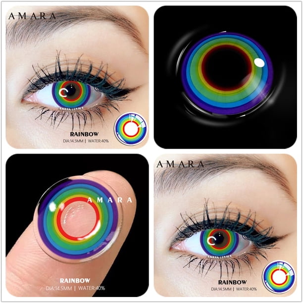 EYESHARE 2 pzs lentes de contacto coloridos para ojos halloween cosplay cosméticos Gao Jiahui unisex