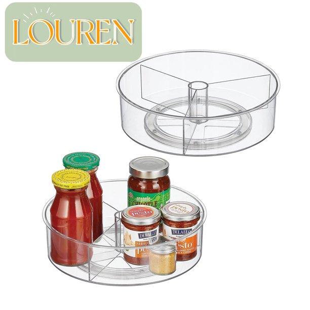 Lazy Susan Turntable Divided Spinner for Kitchen Pantry