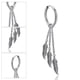 thumbnail image 4 of 1 par de pendientes colgantes de aro para mujer, elegantes pendientes únicos de acero inoxidable a la moda, joyería, 4 of 10