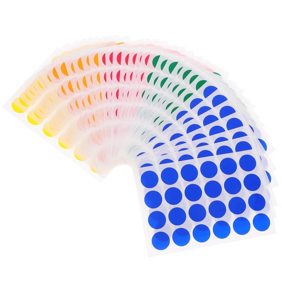 Soimiss 720Pcs Circular Color Coding Labels for Organizers Red Green Yellow Stickers