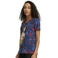 thumbnail image 7 of Tooniforms Women Scrubs Top V-Neck Print TF626, 7 of 7