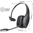 thumbnail image 5 of Trucker Bluetooth Headset, Wireless Headset with Mic, Bluetooth Headset with Dual Noise Cancelling Microphone & Mute Button, PC Headset for Cell Phones, Computer, Truck Driver, 5 of 9