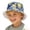 Blue, variant on Lightweight Wide Brim Reversible Printed Fishing Sun Cap For Boys Girls Ages 1-6