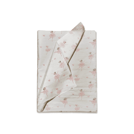 Pro Supply Global Ballerina Printed Tissue Paper for Gift Bags or Boxes and Wrapping - Baby Shower Bulk Decorative Art Tissue Paper for Packaging and Gifting | 24 Sheets 20" x 30"