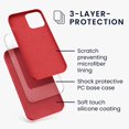 thumbnail image 2 of IBAOLEA Étui en Silicone TPU Compatible avec IBAOLEA iPhone 12 Pro Max - Étui Fine avec Finition Douce - Rouge Rococo, 2 of 8