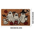 thumbnail image 4 of 35.4x23.6 Inch Ghost Dog Pumpkin Coir Doormat, Spooky Seasonal Fall Halloween Outdoor Welcome Rug, Versatile Durable Home Porch Non Slip Decorative Entrance Mat Gift, 4 of 8