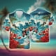 thumbnail image 2 of Venta caliente nueva moda dibujos animados panda chino impreso camisa de hombre casual talla grande camisas de manga corta para hombre camisetas divertidas de uso diario, 2 of 5