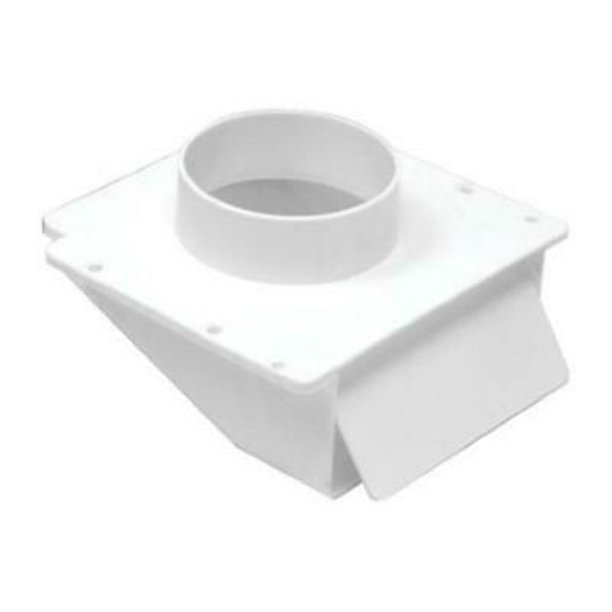 2PK Lambro 143W 4 Inch White Plastic Under Eave Dryer Vent Walmart