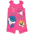 thumbnail image 4 of Pinkfong Baby Shark Infant Baby Girls Snap Romper and Headband Newborn to Toddler, 4 of 5