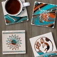 thumbnail image 3 of Thirstystone Southwest Fluidity 4-Pack Assorted Tumbled Tile Stone Coasters, 3 of 7