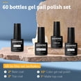 thumbnail image 2 of JODSONE 60 PCS Gel Nail Polish Set with 5 Bottles of Base and Glossy Matte Top Coat, Multi Neutral & Vibrant All-Year Gel Shades, Soak Off DIY Nail Art Gifts for Women, 2 of 8