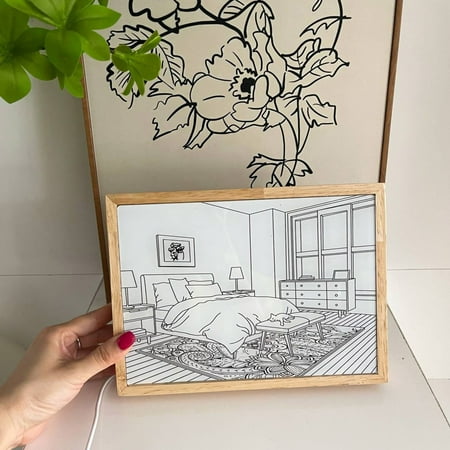 

Luminous Painting Lighting Painting Decorative Painting Modern Minimalist Three-color Lighting