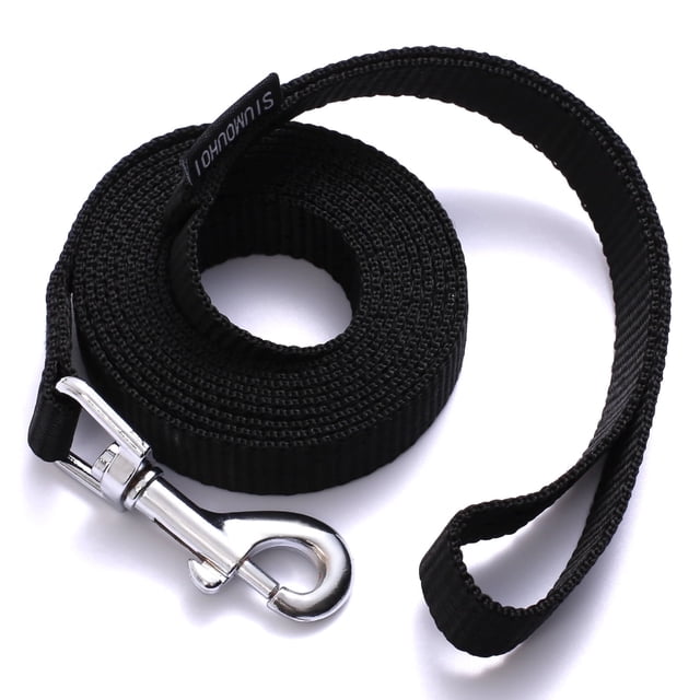 Siumouhoi Correa para Perro de 6 FT, Estilo Tradicional con Gancho de Collar Fácil de Usar, Negro