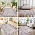 thumbnail image 4 of Area Rugs 2.7'x5', Summer Beach Carpet Runner Indoor Outdoor Rugs Home Decor Aesthetic, Pink Starfish Ocean Conch Grey Wood Grain Non Slip Mats Washable Accent Rug for Living Room Bedroom, 4 of 8