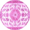 thumbnail image 1 of Ahgly Company Indoor Round Medallion Pink Traditional Area Rugs, 4' Round, 1 of 4