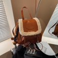 thumbnail image 4 of Bolso de un solo hombro para mujer, mochila retro elegante, nueva mochila de gamuza, linda mochila informal de moda para mujer, 4 of 5