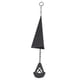 thumbnail image 2 of Campana De Viento Triangular, Decoración De Campana De Patio, Anillo De Hierro Colgante, Superficie De Pintura En Aerosol Negra Duradera Para El Jardín Del Hogar ANGGREK AH3444, 2 of 8