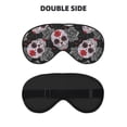 thumbnail image 2 of PAYOHTO Gothic Skulls Roses Thorns Devilish Soft Sleep Mask Comfort Pure Silk Eye Cover for Travel Office Camping, 2 of 7