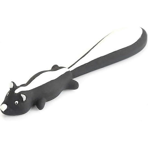Pet Dog Puppy Cute Fox Shape Latex Doll Bite-Resistant Play Squeaky Chew Toy - Black