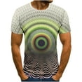 thumbnail image 2 of Birdeem T-Shirt Homme Impression Abstraite 3D Manches Courtes Col Rond Mode Décontracté Quotidien Vacances T-Shirt Haut Blouses, 2 of 6