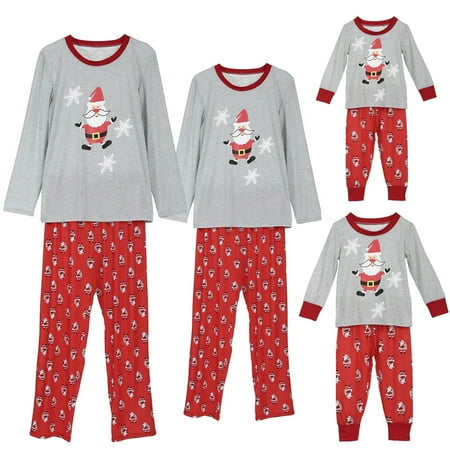 

Christmas Family Pajamas Set Xmas Adult Women Kids Sleepwear Nightwear Santa Claus Long Sleeve Shirt +Pants 2pcs