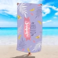 thumbnail image 4 of Toalla de Playa Estampada a La Moda Xihbxyly Toalla de Baño de Microfibra con Estampado de Flores de Cielo, 4 of 7