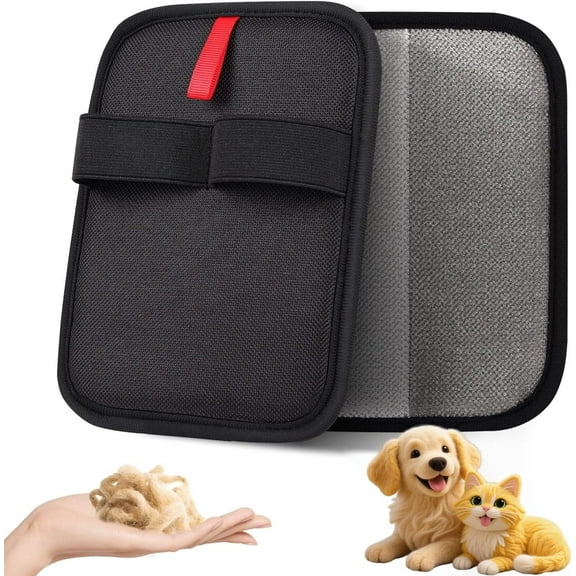 2 Pcs Pet Hair Removal Glove, Electrostatic Gloves Pet Hair, Washable Reusable Cats & Dogs Hair Remover for Furniture, Couch, Carpet, Curtain, Upgraded Animal Fur Removal Tool