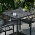 thumbnail image 3 of Flash Furniture Lark Outdoor Patio Bistro Dining Table with Faux Gray Wash Teak Poly Slats, 30" Square, 3 of 12