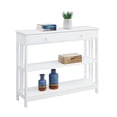 thumbnail image 3 of Pemberly Row Table Console Mission Transitionnelle à un Tiroir en Finition Bois Blanc, 3 of 5