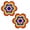 Pumping Rainbow Flower, variant on Nipple Covers - Pride Parade, Festival, Rave EDM Party, Club Outfit Accessory | Latex Free