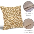 thumbnail image 4 of Mustard Yellow Leopard Print Pillow Covers 18x18 Set of 2 Cheetah Animal Pattern Chinoiserie Decorative Outdoor Pillowcases Rustic Farmhouse Zipper Throw Cushion Case Decor for Home Couch Sofa Bed, 4 of 6