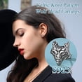 thumbnail image 5 of Silvora Viking Wolf Head Stud Earrings Sterling Silver Earrings Celtic Knot Cool Ear Charms Jewelry Gift for Women Men, 5 of 6