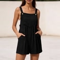 thumbnail image 5 of Rompers for Women Dressy Casual Lounge Overalls Shorts Summer Lightweight One Piece Jumpsuits with Pockets, 5 of 7