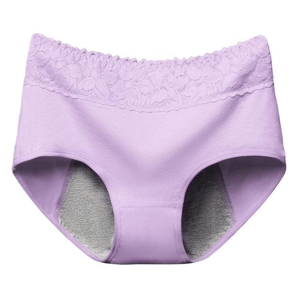 Gibobby Ropa Interior para Mujer Pantalones fisiológicos para mujer, bragas algodón antifugas laterales, calzoncillos cintura media, ropa interior Sexy encaje para mujer(Multicolor, M)