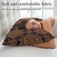thumbnail image 5 of Dark Brown Throw Pillow Covers, Vintage Abstract Flowers Pattern Soft Breathable Pillow Cases with Invisible Zipper for Sleeping, Small Pillowcases for Couch Bed Sofa Chair 16x24 Inches, 5 of 9