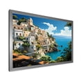 thumbnail image 2 of Designart "Coastal Dream Capri, Italy Landscape III" Landscapes Framed Wall Art Decor - Global Blue Landscape Italy Hallway Framed Wall Art Decor, 2 of 6