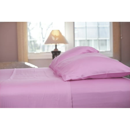 Bamboo Bed Sheets (Light Pink, Queen) Soft Bamboo Bedsheet 4 Set (Bed Sheet, Fitted Sheet, Pillowcases) - 100% Bamboo from Viscose, Warm in Winter and Cool in Summer Light