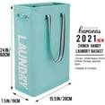 thumbnail image 2 of LINLINPAPA 24\u201c Slim Laundry Basket Tall & Slim Hamper Waterproof Laundry Bag Collapsible Travel Laundry Bag with Breathable Mesh Cover & Soft Handle Laundry Hamper, 2 of 5