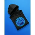 thumbnail image 3 of Tiger Head Blue Design Hoodie Men -Image by Shutterstock, Male 3X-Large, 3 of 4