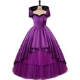 thumbnail image 2 of Women’s Bearded Lady Circus Dress – Deluxe Purple Outfit for Stage Performance and Themed Events, 2 of 7