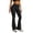 Black, variant on Women's High Waist Yoga Pants, Solid Color Straight Leg Activewear, Casual Sports Trousers For Studio & Daily Wear Brown XL