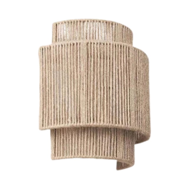 Aplique De Pared Estilo Bohemio Con Pantalla De Cuerda De Yute Para Chimenea, Sala De Estar Y Tocador