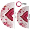 thumbnail image 3 of FMSHPON Valentine's Day Mother's Day Red Heart Love Xmas Christmas Tree Skirt Stand Mat for Holiday Party Decoration Indoor Outdoor 48 inches, 3 of 6