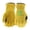 Tan, variant on Work Gloves, Top Grain Deerskin Leather Gloves with Spandex Back, Green/Gold, Large