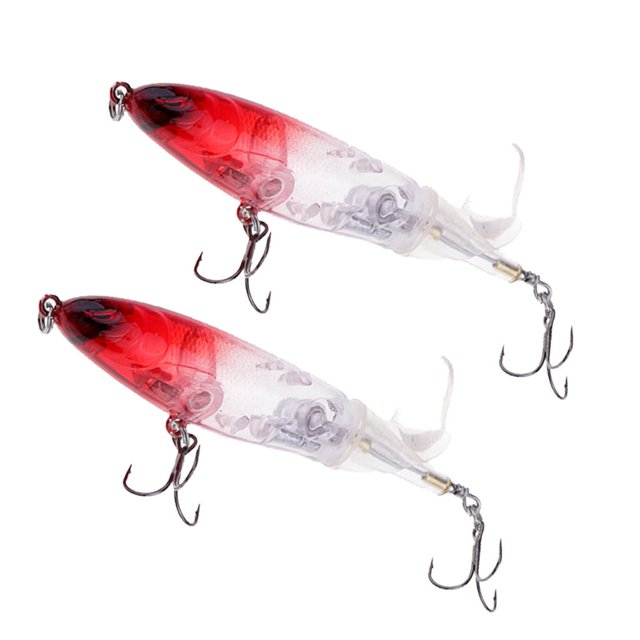 2 Unids 13g 100mm Topwater Señuelo De La Pesca Señuelo Flotante Big Hard Bait Ganchos Carp Bass Señuelo De Pesca Macarena Whopper Popper Fishing Lure